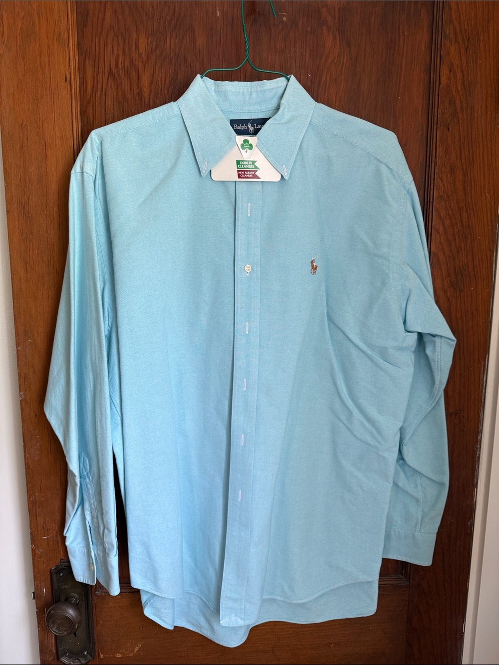 Vintage Ralph Lauren Button-Down Dress Shirt - Light Blue, Size L